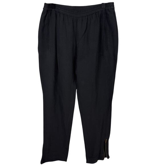 Stella McCartney Women's Black Joggers Elastic Waist Zipper Hem Size 44 (US M-L) - Picture 2 of 11